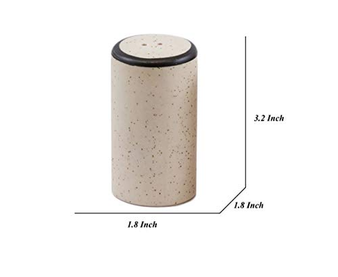 Freakway Hand-painted Ceramic Floral Classic Salt and Pepper Ceramic Dispenser/Holder White-Set of 2